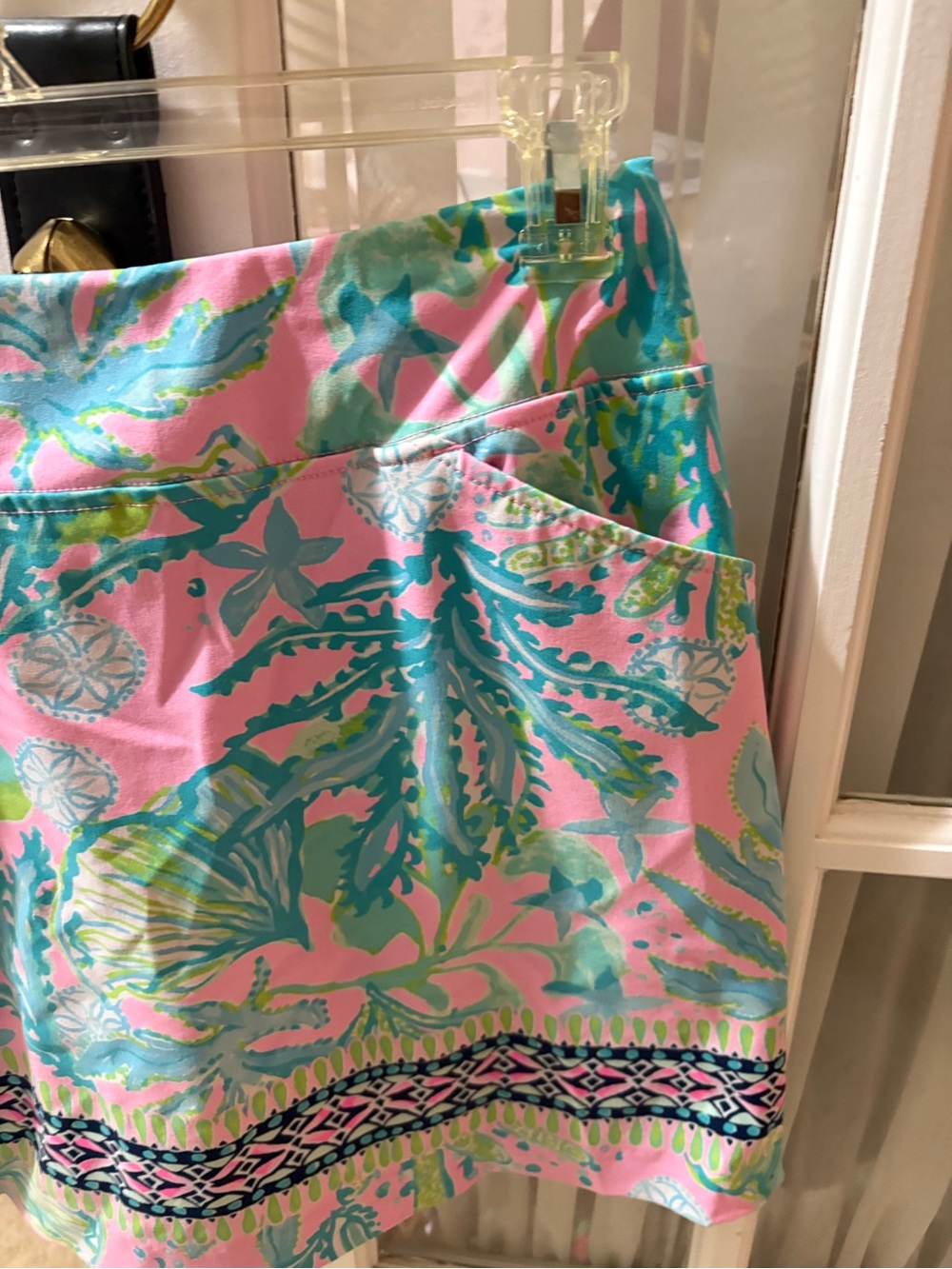 Lilly Pulitzer Luxletic Pink Tropical Print Mini Skort - Picture 10 of 11
